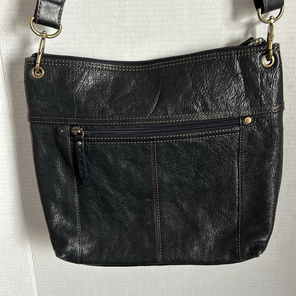 Vintage Fossil crossbody bag, black, adjustable strap. - Picture 6 of 11